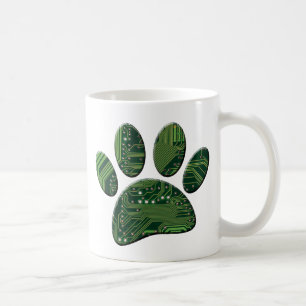 Dog Pawprint Circuit Board Koffiemok