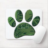 Dog Pawprint Circuit Board Muismat (Met muis)