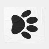 Dog Pawprint Fleece Deken (Voorkant (Horizontaal))
