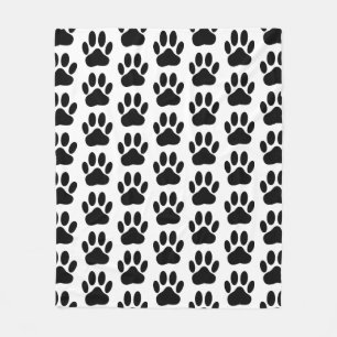Dog Pawprint Fleece Deken