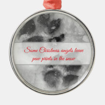 Dog Pawprint in Snow Christmas decoration.