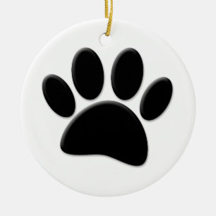 Dog Pawprint Keramisch Ornament