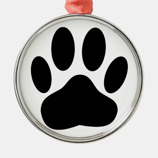 Dog Pawprint Metalen Ornament (Voorkant)