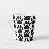 Dog Pawprint Patroon Latte Mok (Linkerhoek)