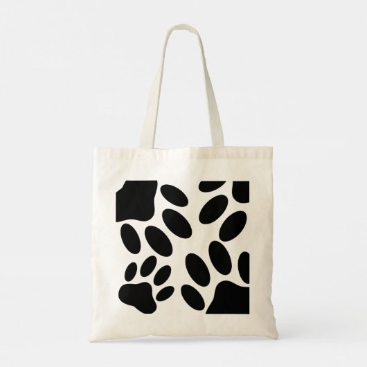 Dog Pawprint Pattern-Canvas tas (Achterkant)