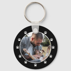 Dog Pawprint Pet Foto Sleutelhanger