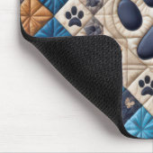 Dog Pawprint Quilt Design Muismat (Hoek)