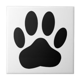Dog Pawprint Square Canine Tegeltje