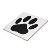 Dog Pawprint Square Tegeltje (Zijkant)