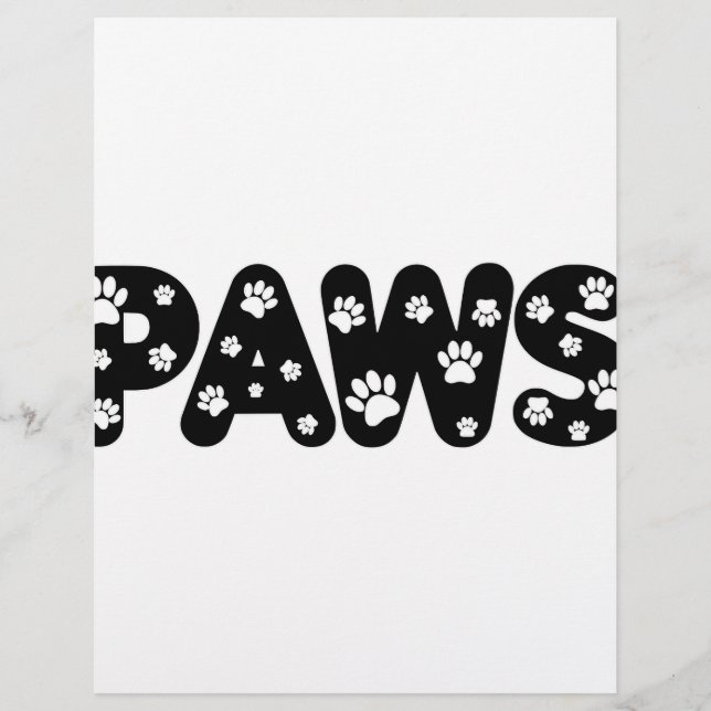 Dog Paws aangepaste tekst (Voorkant)