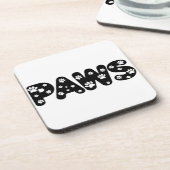 Dog Paws aangepaste tekst Bier Onderzetter (Linkerzijde)