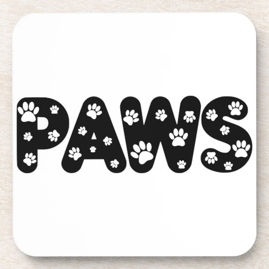 Dog Paws aangepaste tekst Bier Onderzetter (Voorkant)