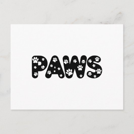 Dog Paws aangepaste tekst Briefkaart (Voorkant)