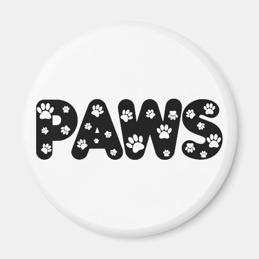 Dog Paws aangepaste tekst Magneet (Voorkant)