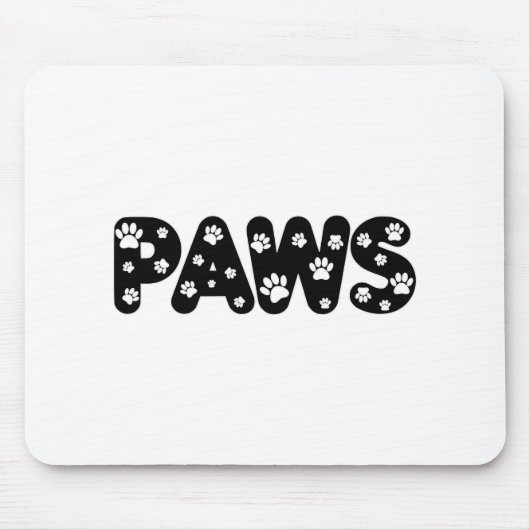 Dog Paws aangepaste tekst Muismat (Voorkant)