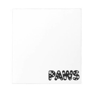 Dog Paws aangepaste tekst Notitieblok
