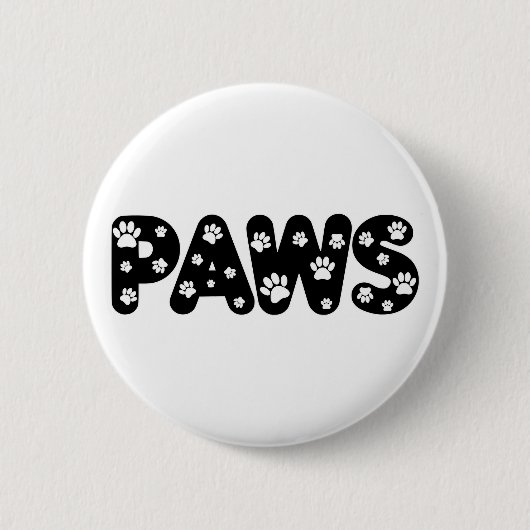 Dog Paws aangepaste tekst Ronde Button 5,7 Cm (Voorkant)