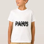 Dog Paws aangepaste tekst T-shirt (Voorkant)