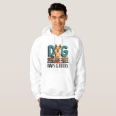 Dog Paws and Books Design Hoodie (Voorkant volledig)