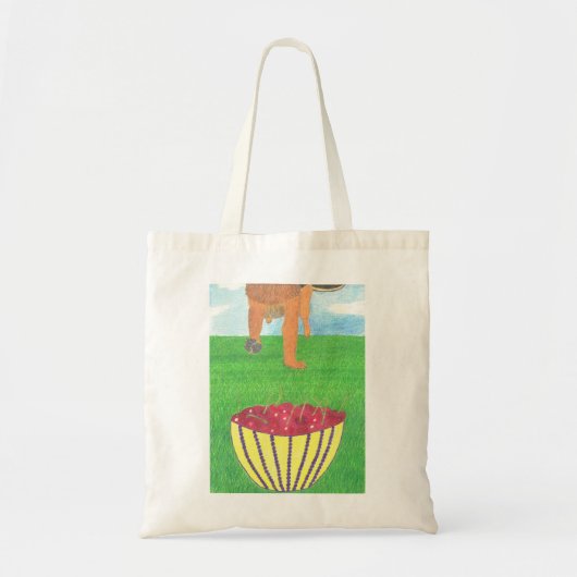 Dog paws and cherry bag tote bag (Voorkant)