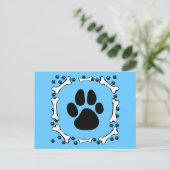 Dog Paws and Dog Bones Briefkaart (Staand voorkant)