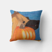 Dog paws and pumpkin pillow kussen (Achterkant)