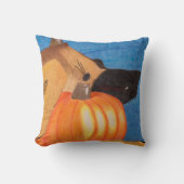 Dog paws and pumpkin pillow kussen (Voorkant)