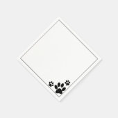 Dog Paws B&W Servet (Hoek)