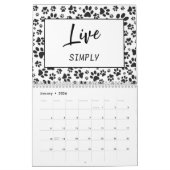 Dog Paws Black and White Polka Dot Kalender (Jan 2026)
