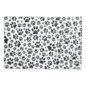Dog Paws Black and White Polka Dot Kussensloop (Achterkant)