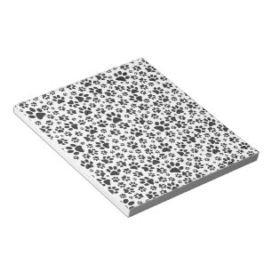 Dog Paws Black and White Polka Dot Notitieblok