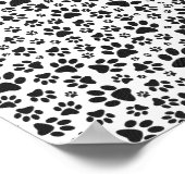 Dog Paws Black and White Polka Dot Poster (Hoek)