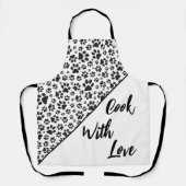 Dog Paws Black and White Polka Dot Schort (Voorkant)