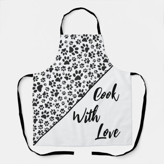 Dog Paws Black and White Polka Dot Schort (Voorkant)