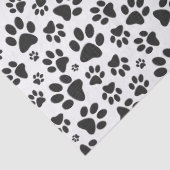Dog Paws Black and White Polka Dot Tissuepapier (Detail)