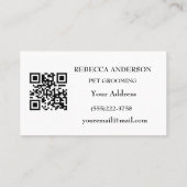 Dog Paws Black and White Polka Dot Visitekaartje (Achterkant)