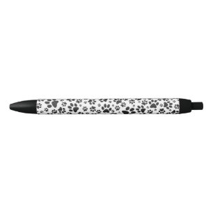 Dog Paws Black and White Polka Dot Zwarte Inkt Pen