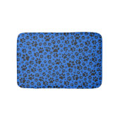 Dog Paws Black & White Polka Dot on tech blue Badmat (Voorkant)