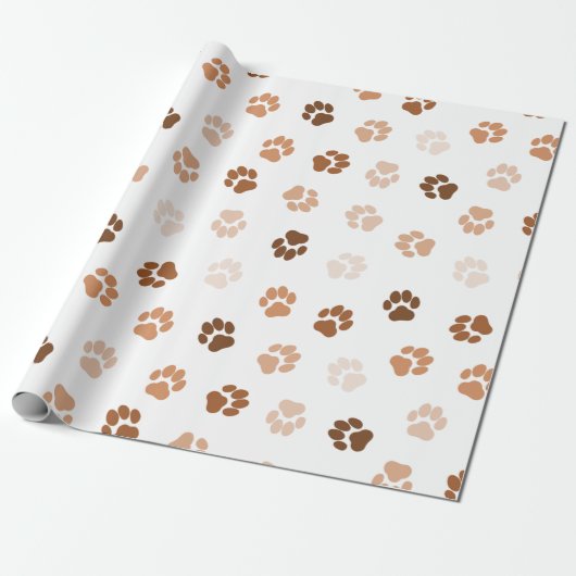 Dog paws cadeaupapier (Uitgerold)