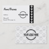 Dog Paws Custom Logo Visitekaartje (Voorkant / Achterkant)