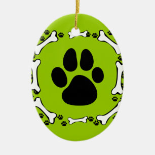 Dog Paws en Dog Botten Keramisch Ornament
