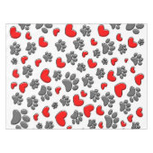 Dog Paws en harttekeningen Tafelkleed (Voorkant (Horizontaal))