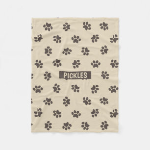 Dog Paws Fleece Doggie Blanket, Small