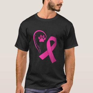 Dog Paws Heart Breast Cancer Awareness Month Warri T-shirt