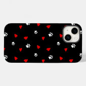 Dog Paws Heart Pattern Case-Mate iPhone Case (Achterkant (horizontaal))