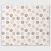 Dog Paws Neutrale kleuren Cadeaupapier (Vlak)