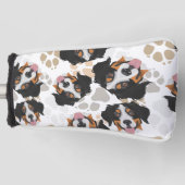 Dog paws patroon Bernese Mountain Dog Golfheadcover (Voorkant)