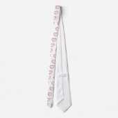 Dog Paws Red Heart Love Stropdas (Achterkant)