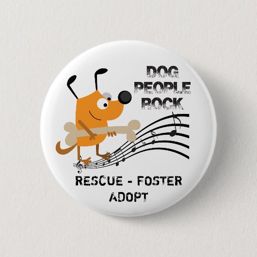 Dog People Rock Button (Voorkant)