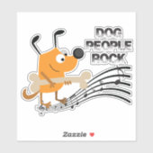 Dog People Rock Vinyl Sticker (Vel)